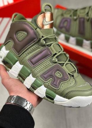 Дуже круті кросівки nike air more uptempo green benzo 🔥