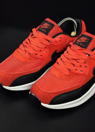 Nike air max 90 red & black3 фото