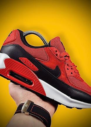 Nike air max 90 red &amp; black1 фото