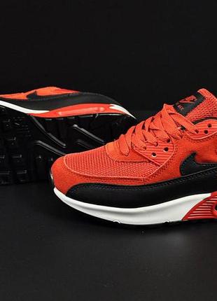 Nike air max 90 red &amp; black5 фото