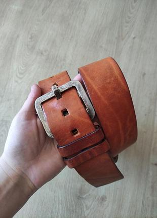 Стильный мужской кожаный ремень the belt, hand made, италия, р.90.
