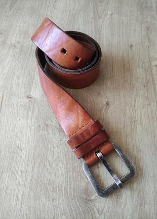 Стильный мужской кожаный ремень the belt, hand made, италия, р.90.
