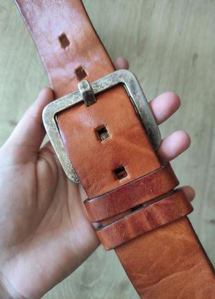 Стильный мужской кожаный ремень the belt, hand made, италия, р.90.