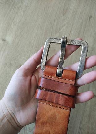 Стильный мужской кожаный ремень the belt, hand made, италия, р.90.