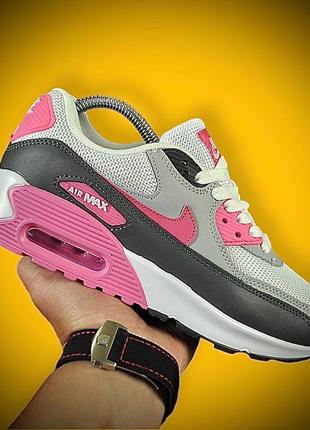 Nike air max 90 white &amp; gray &amp; pink
