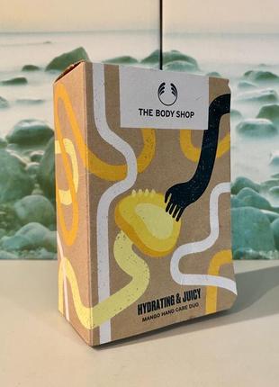 The body shop mango 🥭 подарочный набор для рук антисептик и экстра увлажняющий бальзам2 фото