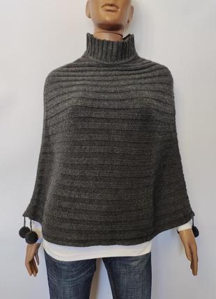 Стильная теплая накидка пончо phard babes jeans, р.s/m