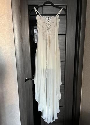 Біло-кремова сукня4 фото