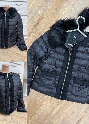 Фірмовий стильний натуральний пуховичок куртка жакет