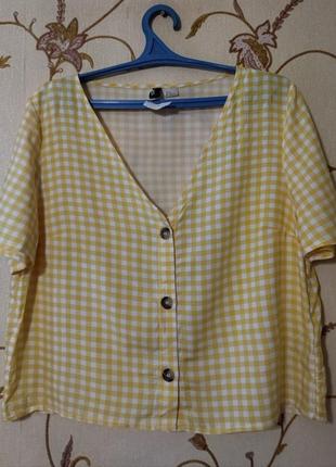 H&m divided блуза в клеточку размер европейский 423 фото
