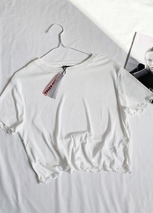 Футболка, топ, кроп топ, белая, белый, tally weijl
