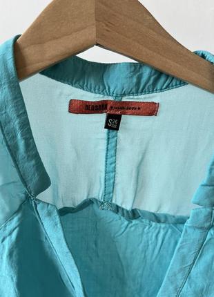 Тонкая праздничная блуза женская кофта голубая рубашка голубая кофта4 фото