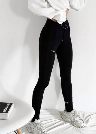 Леггинсы лосины с логотипом paint nike