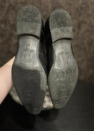 Кожаные мужские туфли черные6 фото