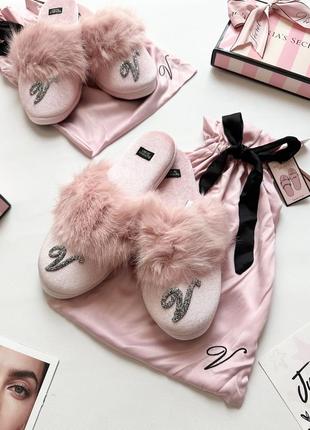Тапочки victoria’s secret стрази камни тапки домашні капці вікторія сікрет виктория сикрет