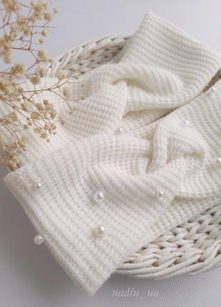 Теплые повязки из ангоровой ткани, шлевки, переплет3 фото