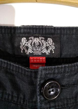 Брюки лен прямые широкие(плотные) 3