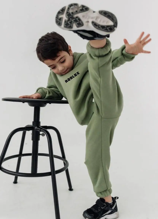 Костюм детский тринитка на флисе roblox 116-148 , 3 цвета, rin4961-328sве