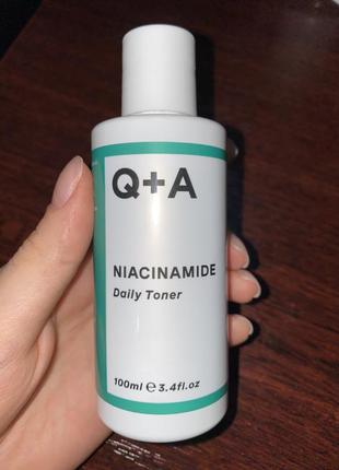 Q+a - успокаивающий антибактериальный тоник с ниацинамидом - niacinamide - day toner - 100ml3 фото