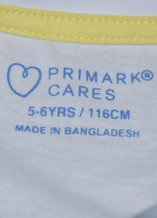 Футболка primark 5-6 років. нова літня тонка легка класна фірмова брендова бавовняна принт3 фото