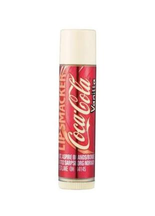 Бальзам для губ lip smacker coca cola balm vanilla, смак ваніль, 4 г1 фото