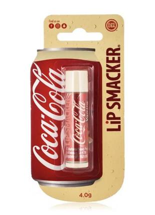 Бальзам для губ lip smacker coca cola balm vanilla, смак ваніль, 4 г2 фото