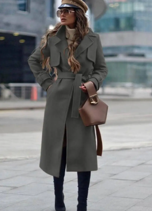 Пальто женское кашемировое на подкладке 3 цвета 42-44, 44-46 av6-595iве4 фото