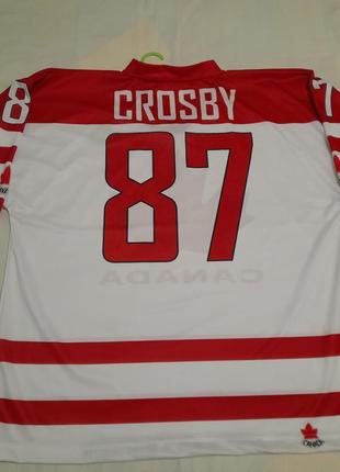 Футболка хоккей ice hockey jersey by canada crosby №87  xl7 фото