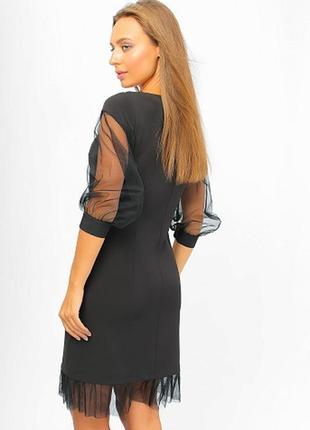 Черное платье с красивой вставкой. распродаж. есть безопасная оплата4 фото