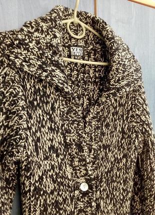 Вязаное пальто-кардиган (италия)7 фото