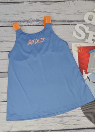 S фирменная женская спортивная майка nike dri fit just do it tank elastika jdi grx синяя6 фото