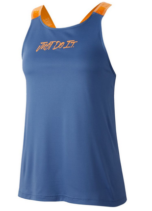 S фирменная женская спортивная майка nike dri fit just do it tank elastika jdi grx синяя9 фото