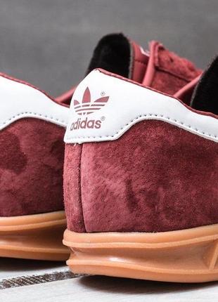 Кроссовки adidas gazelle женские adidas  кожа adidas hamburg жіночі кросівки адідас інікі бордові кроссовки адидас гамбург бордовые adidas iniki7 фото