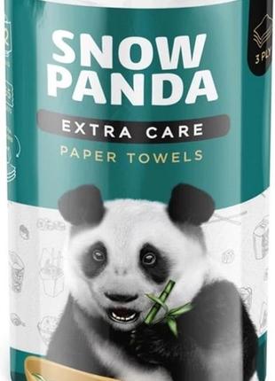 Бумажные полотенца снежная панда extra care 3 слойные 450 отрывов 1 рулон