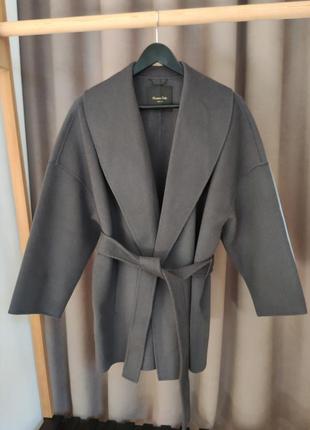 Роскошное шерстяное пальто оверсайз на запах massimo dutti 🔥🔥🔥