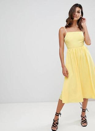 Легенька сукня сарафан жовтого кольору міді