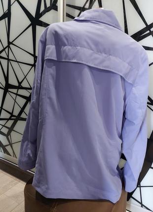 Легкая куртка ветровка лавандового цвета m&s classic 52-54 размер9 фото