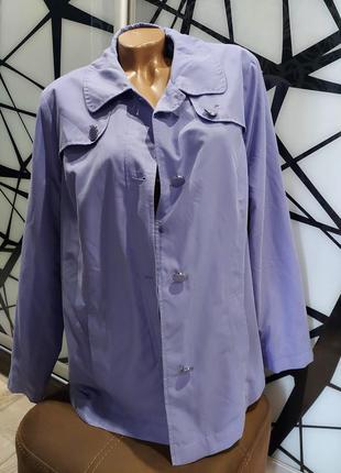 Легкая куртка ветровка лавандового цвета m&s classic 52-54 размер2 фото