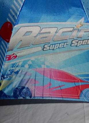 Детский зонт трость с красивыми и яркими изображением машинки авто зонт зонтик