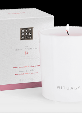 Ароматична свічка rituals the ritual of sakura scented candle 290 g (повний формат, коробочка поросі1 фото