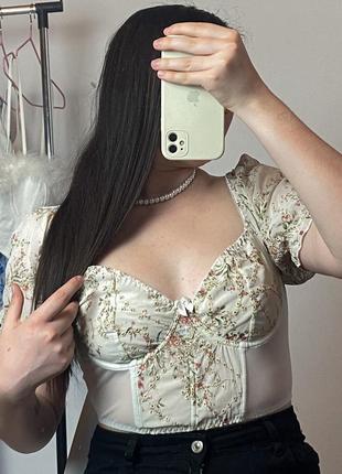 Невероятная кружевная блуза корсет
