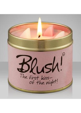 Ароматична свічка lily-flame blush scented candle tin 200 g (повний формат, жерстяна баночка з дахів