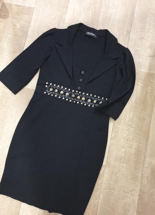 Женское черное платье карандаш rinascimento italy