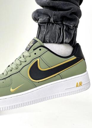 Чоловічі кросівки nike air force 1 '07 lv8 olive gold black