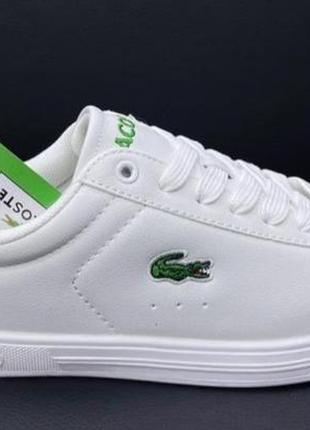 Кеды женские белые lacoste 🐊
