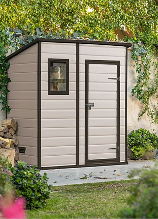 Садовий будиночок keter manor pent 6×4 бежевий