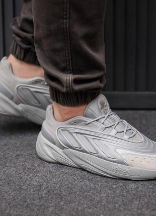 Кроссовки массивные adidas ozelia направлены острые адидас озелия как бультерьер серые1 фото