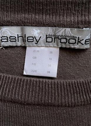 Ashley brooke, кофта з коротким рукавом, трикотажна, американка, віскоза, коричнева,4 фото