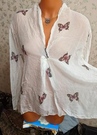 Блуза шелк италия2 фото