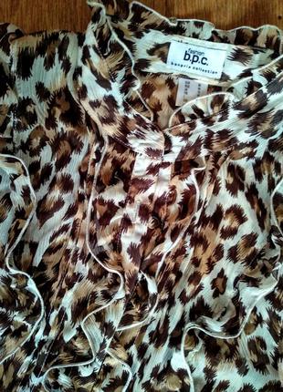 Шифоновая блуза (рубашка) в леопардовый (анималистический) принт1 фото